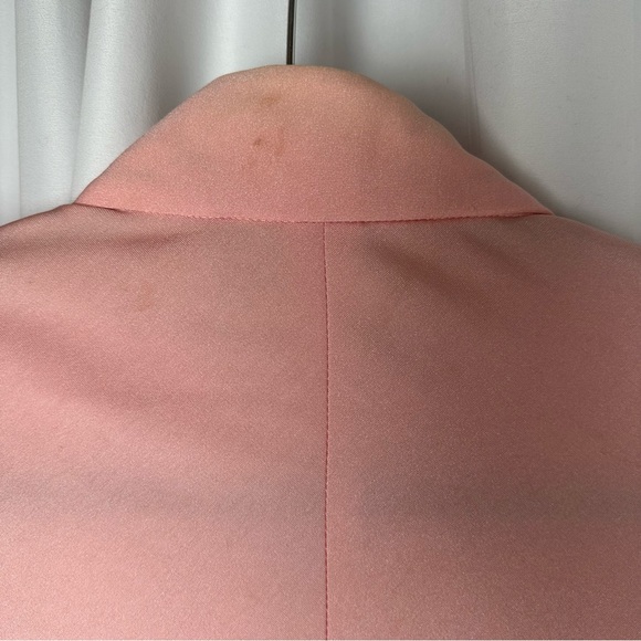 Vintage Pink Peignoir Boudoir Bedroom Jacket w/ Ostrich Feather Trim - Picture 9 of 9